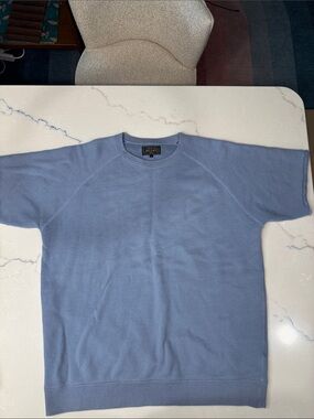 Beams Men's Short-Sleeve sweatshirt Crewneck Tee in Light Blue XL